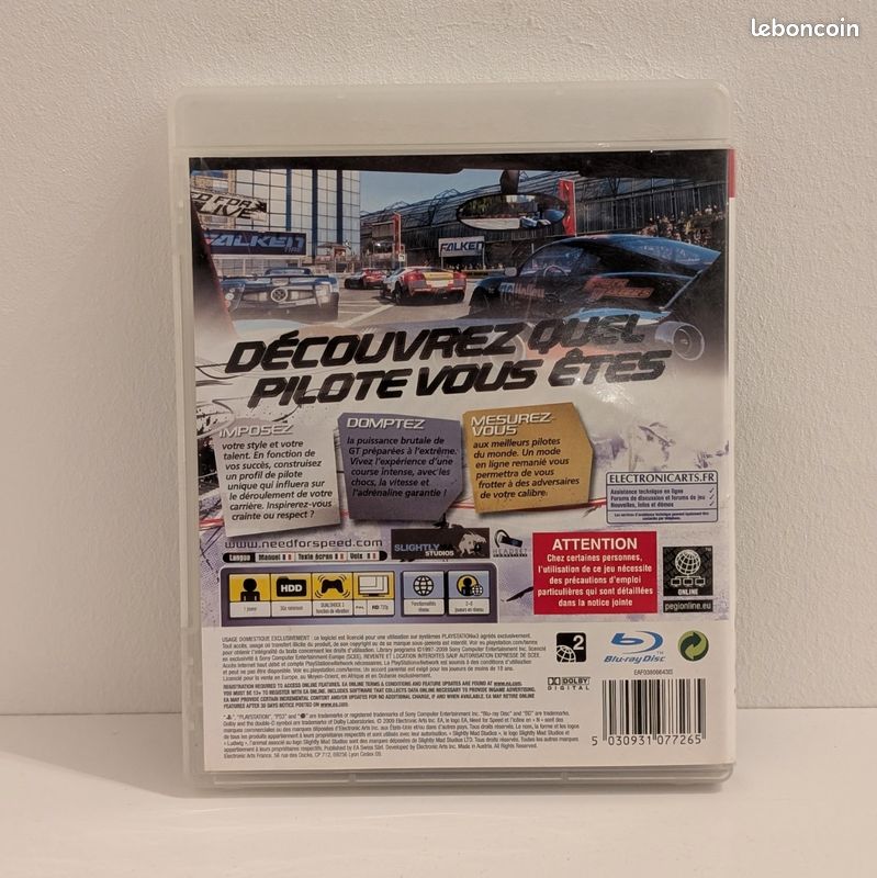 Need For Speed : Shift - Version Française Complète Pour PS3 - Très Bon état