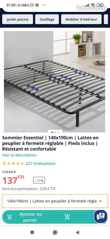 Lit neuf - sommier neuf (image 1)