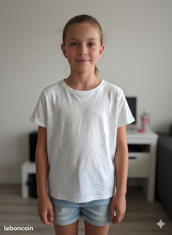 Lot de 3 t-shirts col rond - Blanc - Enfant - FR Lot de 3 t-shirts col rond - Blanc - Enfant - FR