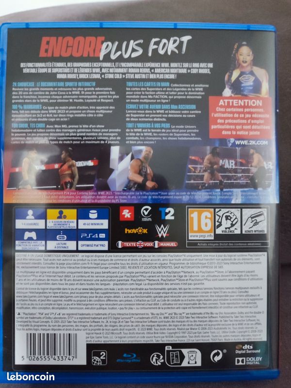 WWE 2K23 Sur Xbox Series X - Version Française PAL, Neuf Sous Blister