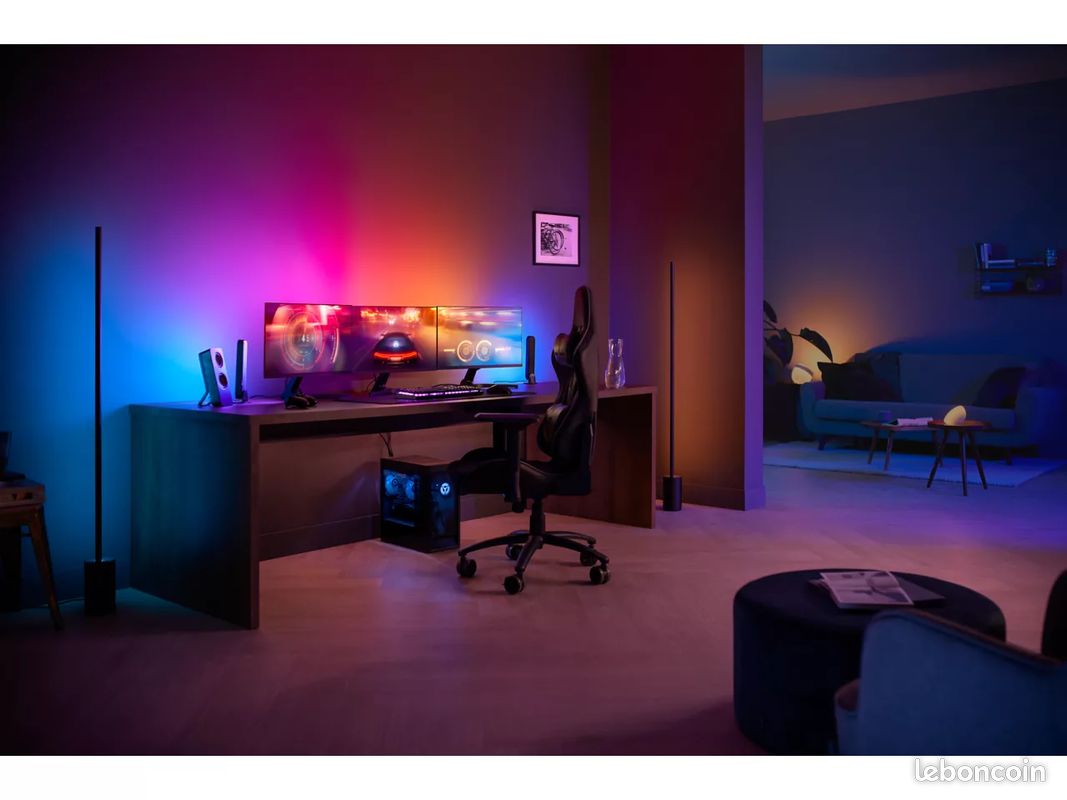Pack de 3 Hue Play gradient lightstrip pour moniteurs PC 24-27 pouces (image 2)