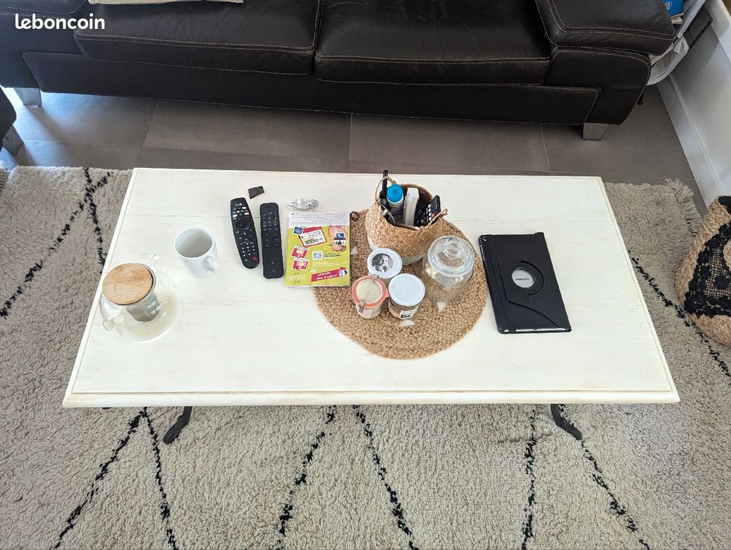 Table fer forgée et plateau chêne (image 9)