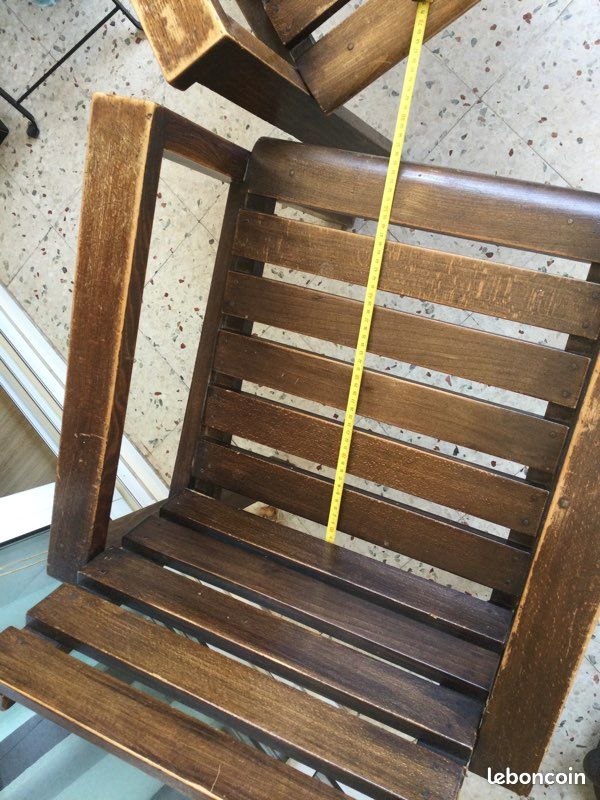 Paire de fauteuils vintage bois (image 6)