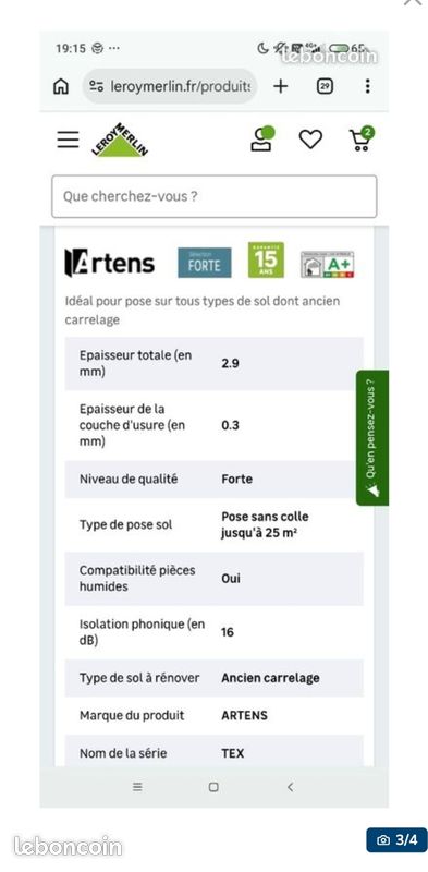 Lino gris neuf (image 3)