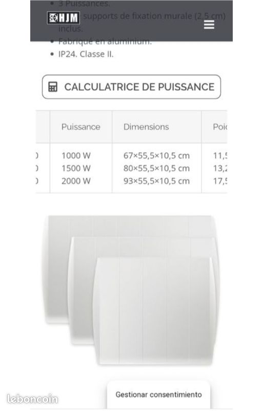 Radiateur électrique inertie céramique (image 1)