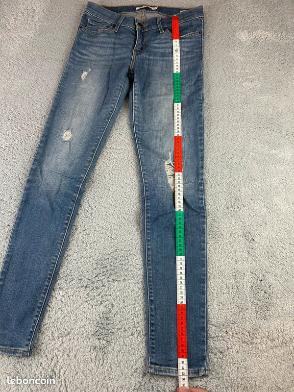 Jean Levis 711 Bleu Coupe Skinny pour femme W26 FR36 L30 #LEV1913 (image 8)