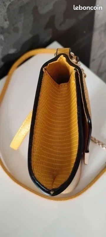 Petit sac à main Primark jaune / moutarde (image 8)