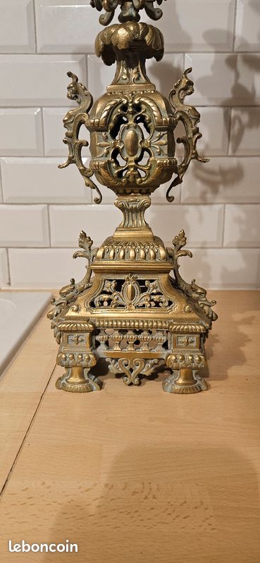 VENDU Horloge et Chandeliers en bronze (image 12)