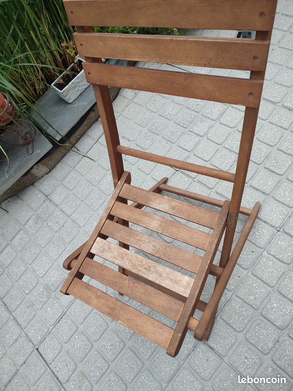 Chaise bois exotique pliante pour jardin (image 3)