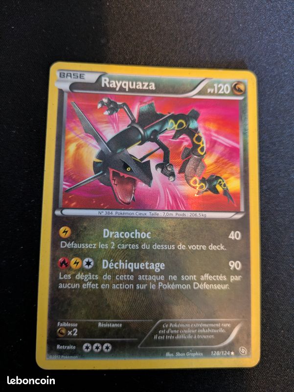 Carte pokémon Rayquaza 128/124 - Collection