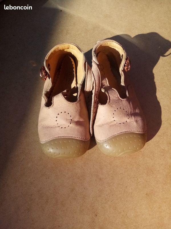 Chaussures souples nude 21 tout cuir babybotte (image 1)