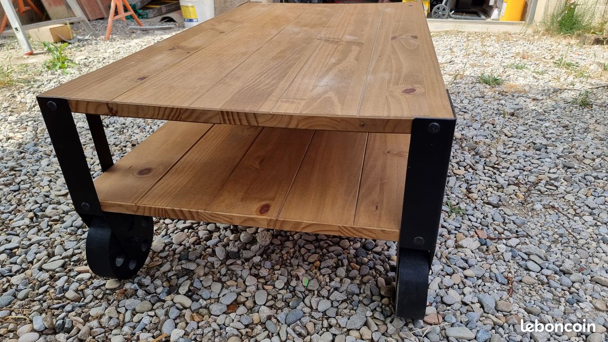 Table salon Bois/Métal (image 2)