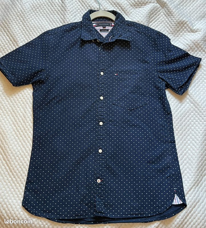 Chemise à manches courtes Tommy Hilfiger - Taille M - Coton & Lin- Comme neuf (image 2)