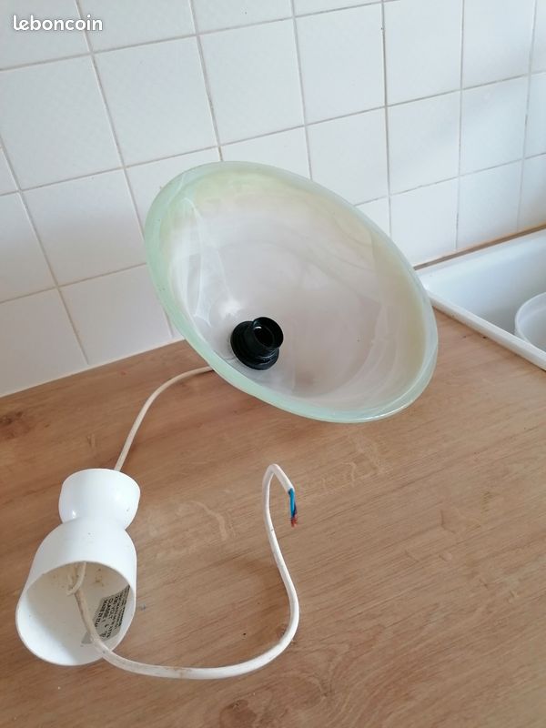 Abat jour vert en verre (image 2)