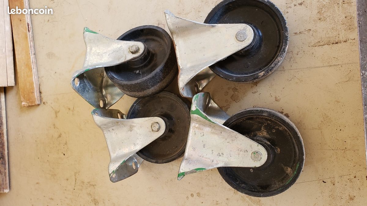 Roulettes de chariot fixes (image 3)
