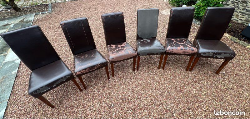 Lot de 6 chaises de salle à manger à restaurer / relooker (image 1)