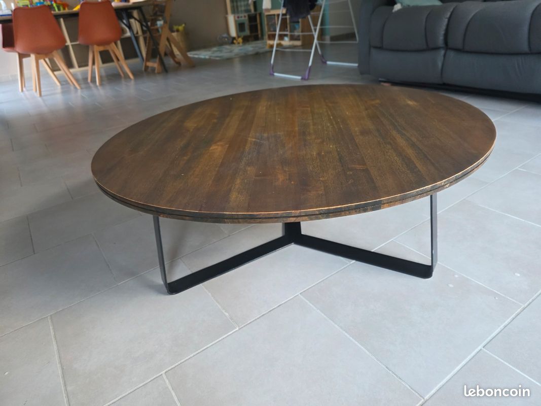 Table basse style industriel (image 1)