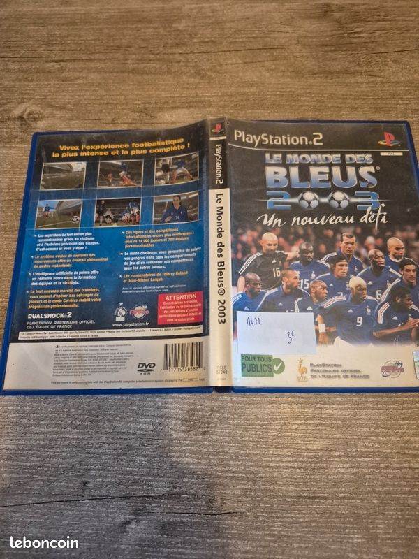 Jeu PS2 Le Monde Des Bleus 2003 - Version PAL, Très Bon état, Pour PlayStation 2