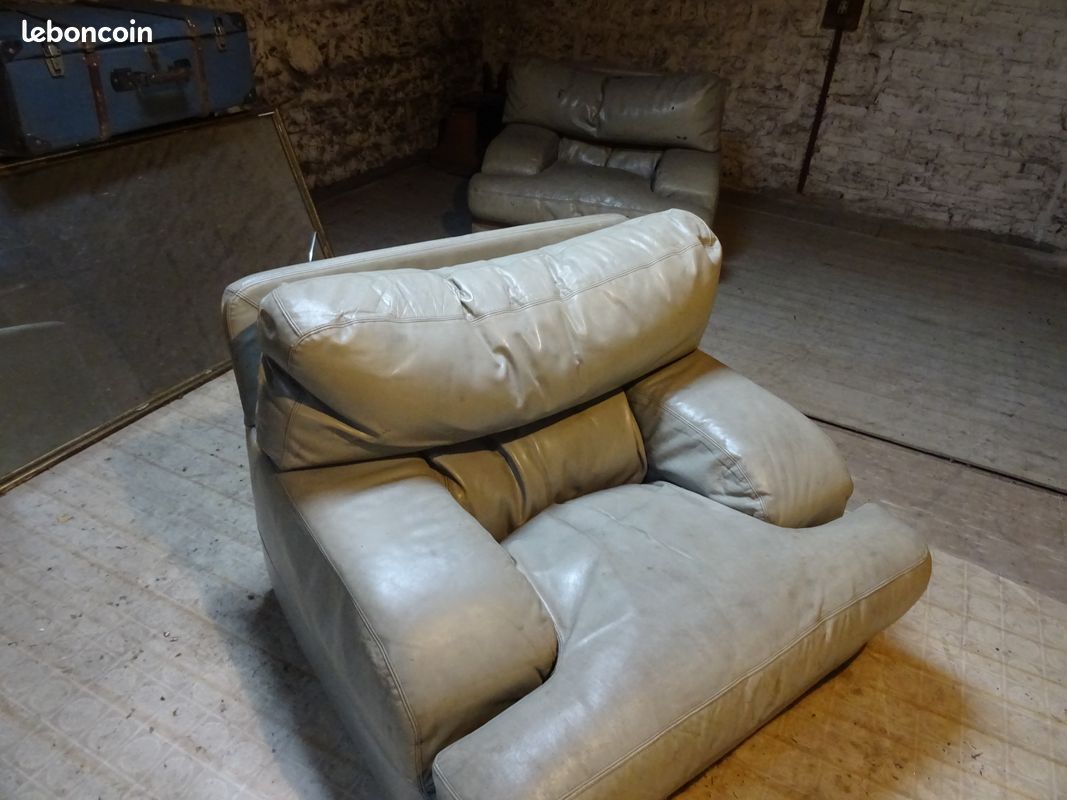 Lot de 2 fauteuils en cuir (image 2)