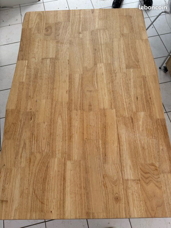 Table en bois brut/ fer forgé télescopique (image 2)