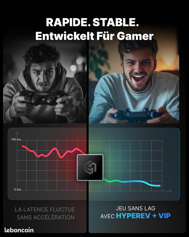[NEUF] Routeur de Jeu avec amplificateur WiFi - GearUP Booster : abonnement Gratuit de 180 Jours, amplificateur de Jeu AX3000 pour PC et Consoles, 2402 Mbps (5 GHz et 2,4 GHz), WiFi 6 D (C4) (image 4)