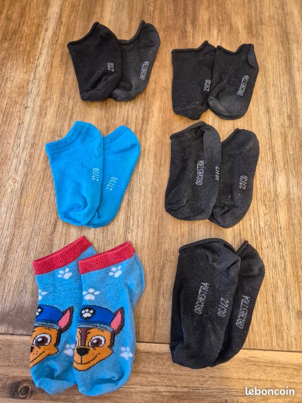 6 paires socquettes chaussettes basses 27-30 (image 1)