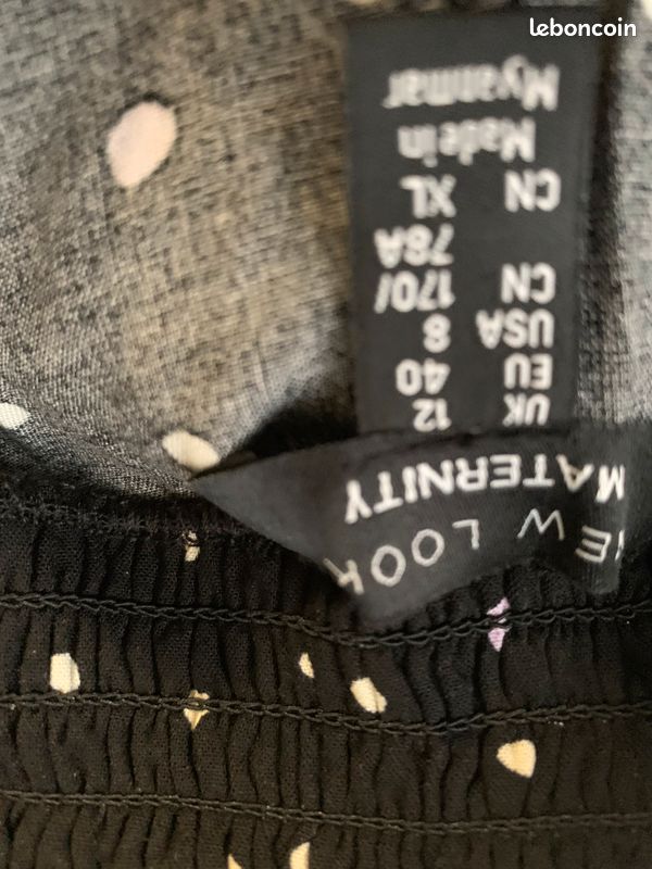 Pantalon a pois et jambe large taille 40 (image 7)