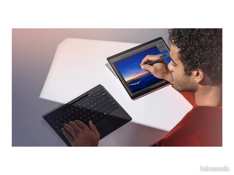 Surface Pro 12 Clavier Microsoft Surface Pro Avec Rangement Stylet - Saphire Clavier Avec Dock Stylet