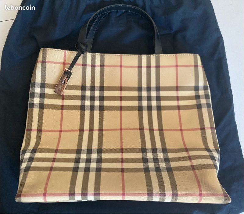Sac toile enduite tartan Burberry (image 9)
