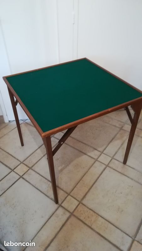 Table ancienne jeux de cartes (image 1)