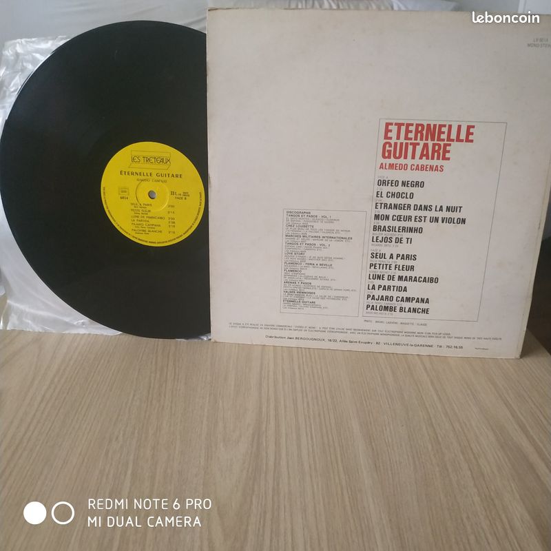 Disque Vinyle 33 tours - Almedo Cabenas - Eternelle Guitare (image 2)