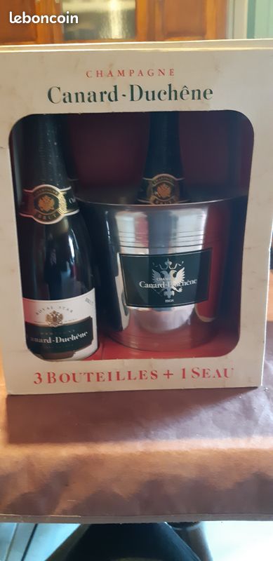 Seau a Champagne carré 2-3 bouteilles Vintage Français Canard