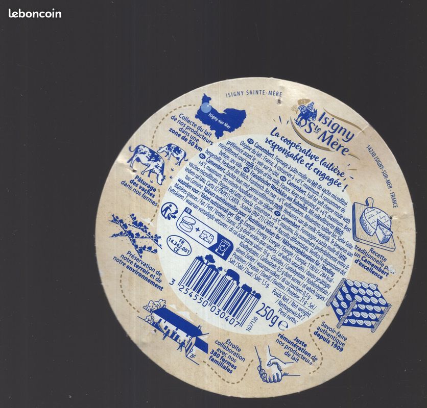 Lot 9 Étiquettes Anciennes De Fromage Camembert Vintage Vieux Papiers