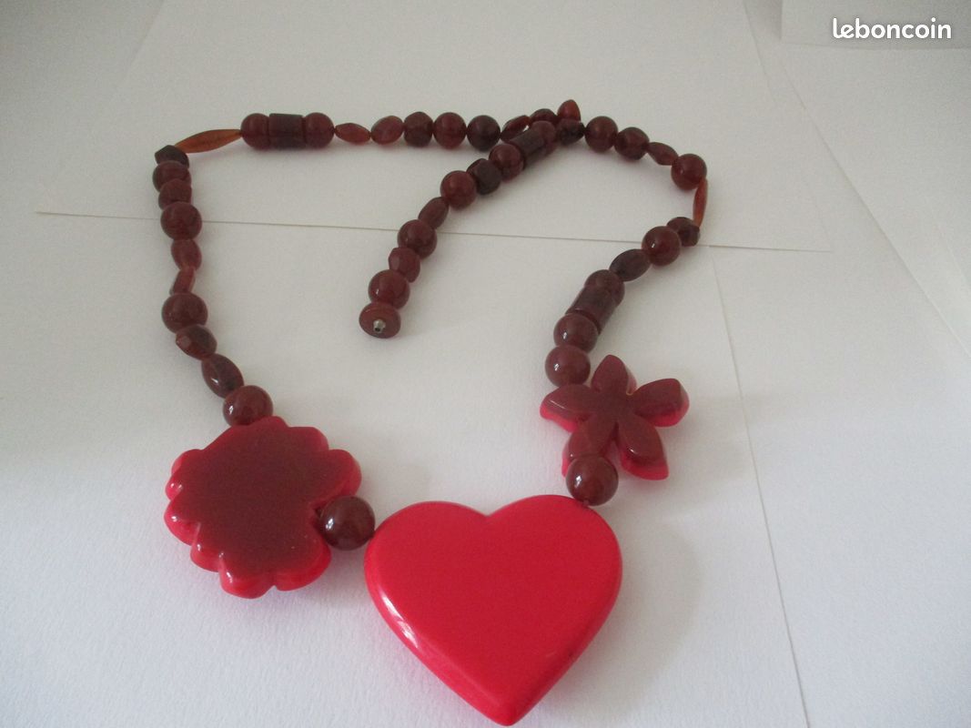 Collier Ancien En Bakélite – Pièce Vintage Originale
