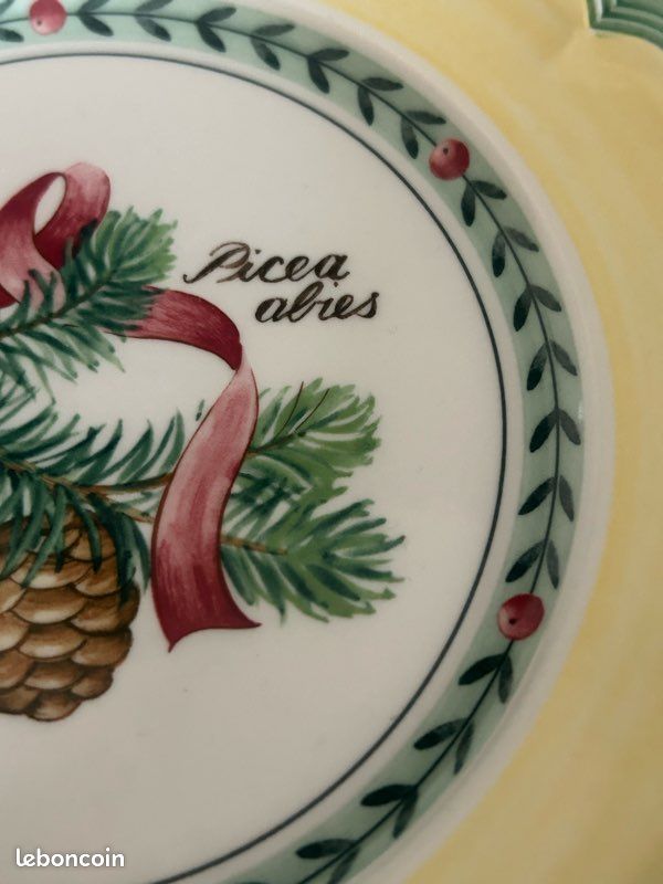 Lot 7 Assiettes Dessert Villeroy & Boch French Garden Christmas Picea Abies - État Neuf (image 2)