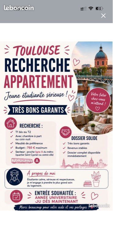 Appartement 2 pièces 25 m² · à Toulouse · 25 m² · 800 €/mois