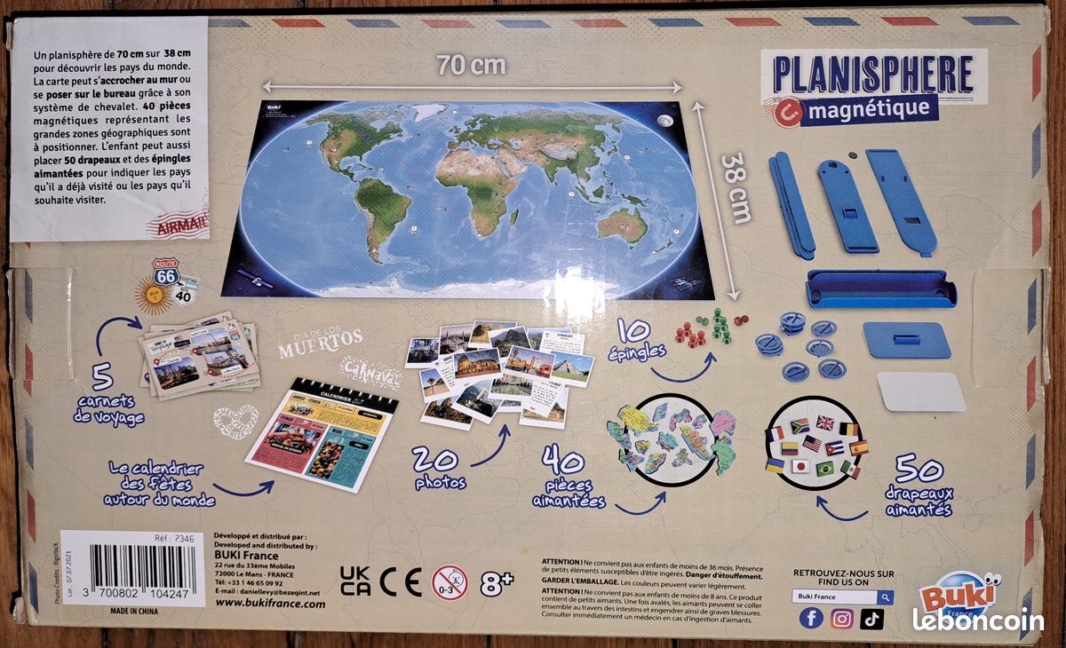 Jeu Planisphère magnétique BUKI (image 2)