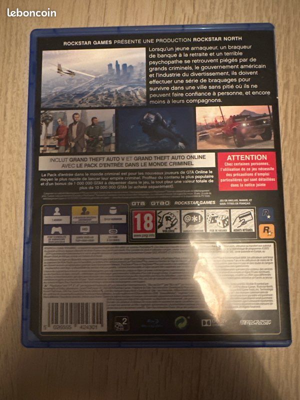 PLV Publicitaire GTA V (Grand Theft Auto 5) Double Face - Bon état