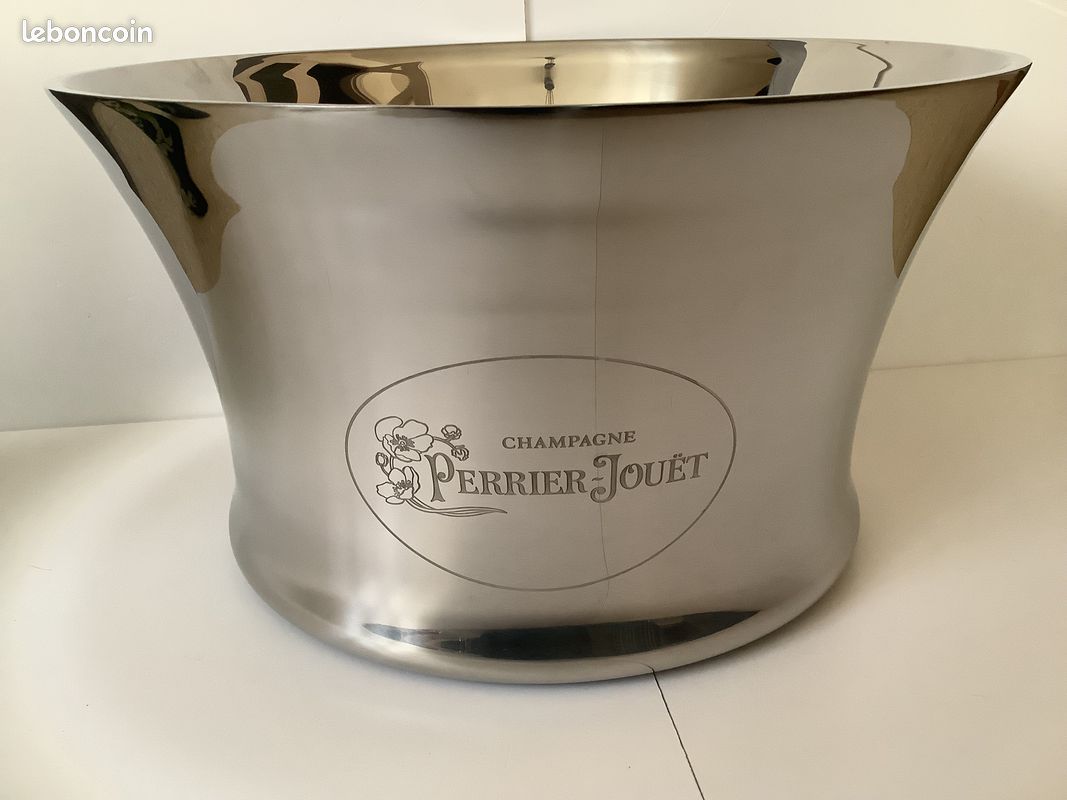 Seau à Champagne En Bois Et Aluminium Avec Motif Cerf