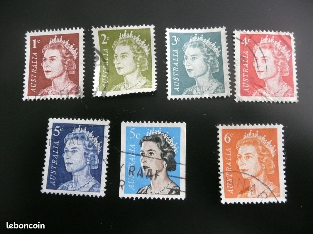7 timbres Australie ,année 1966 (image 1)