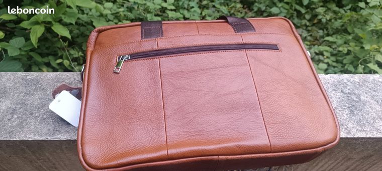 Sac Business En Cuir Vachette Couleur Camel - Marque Massiliano Sergio - Neuf Avec étiquettes