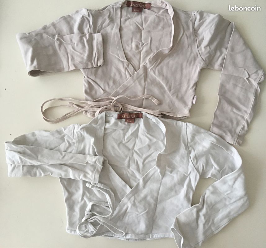 Tenue complète enfant danse classique justaucorps, demi-pointes, cache cœur et tutu (image 4)