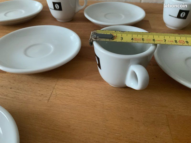 Lot De 6 Assiettes à Café Expresso Aro - 11,3 Cm Porcelaine Blanche