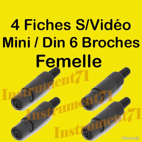 Connecteur Mini DIN Femelle 6 Voies – Neuf, Marque ErreBi Group