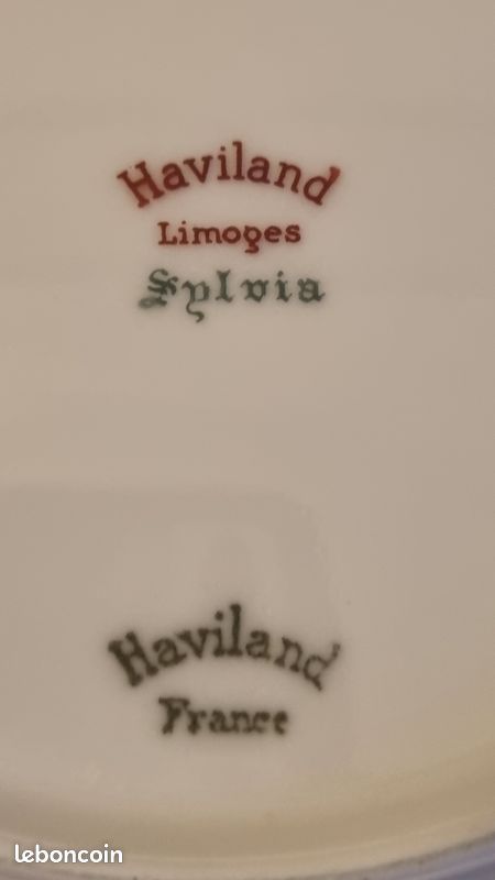 Lot 7 assiettes haviland limoges modèle sylvia (image 7)