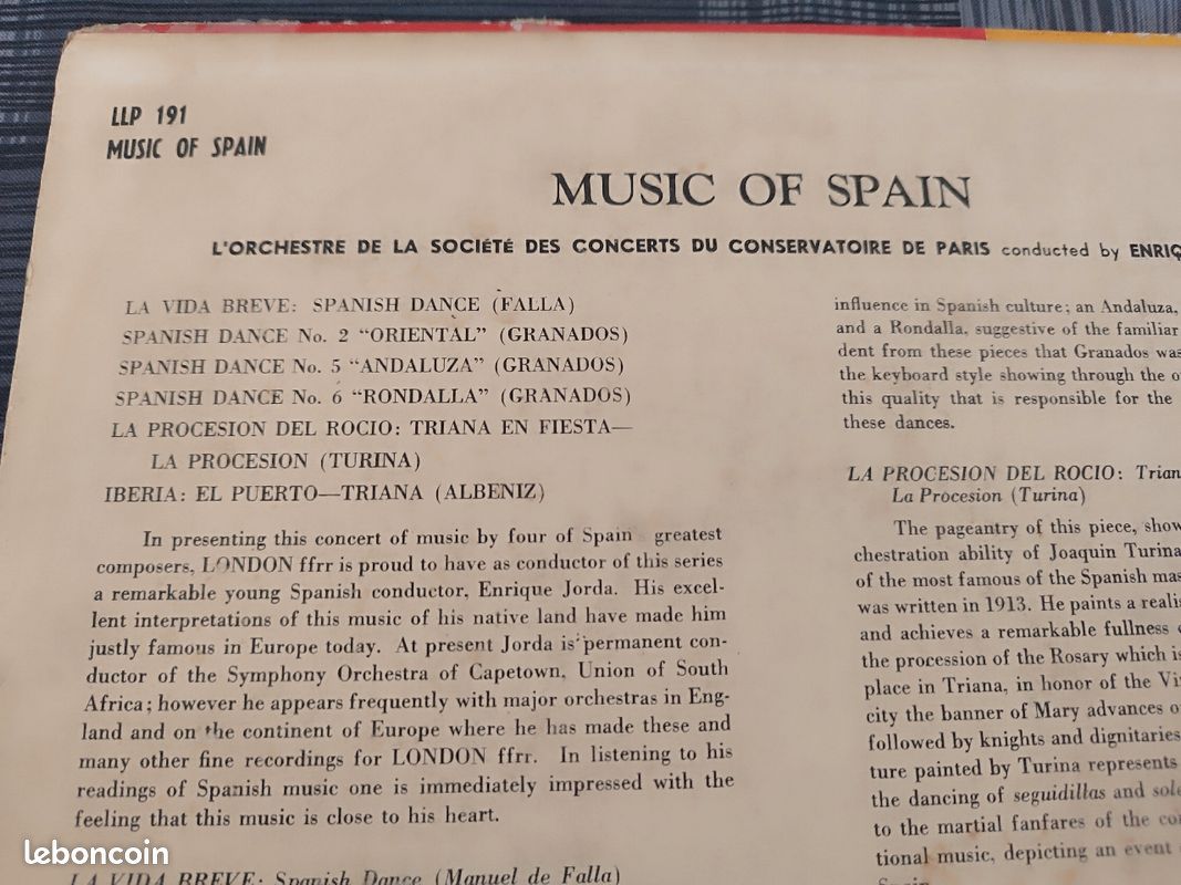 Disque Vinyl vintage - Music of Spain (image 4)