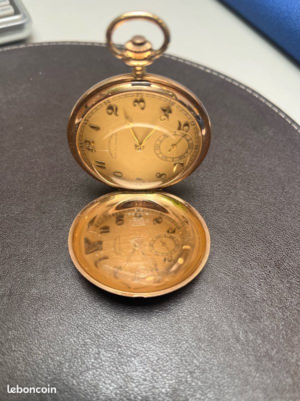 Montre De Poche Antique Ton Or - Fonctionne Sur Pile - Fabriquée à Hong Kong