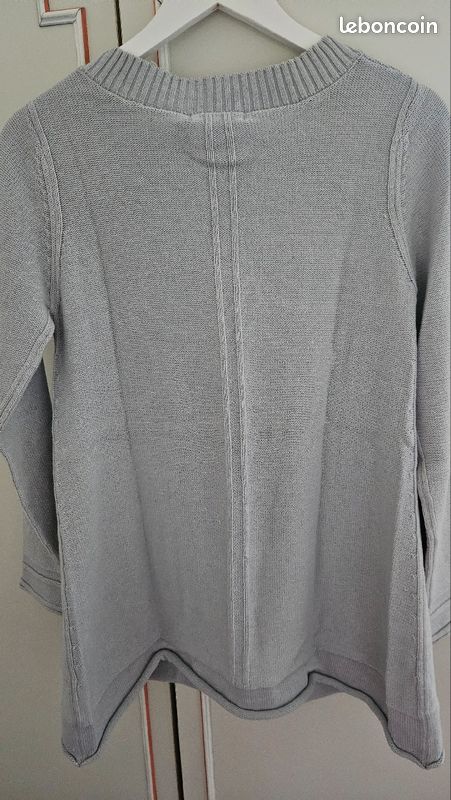 Gilet gris mi-long Lynn Adler (image 3)