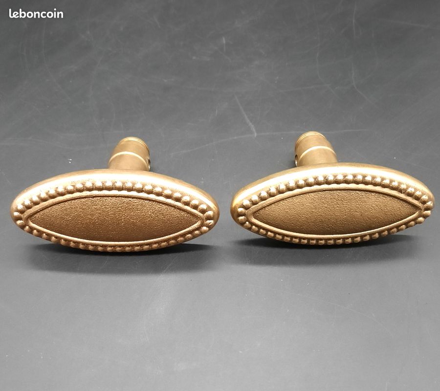 Paire De Boutons De Manchette Anciens Murat Plaque Or Et