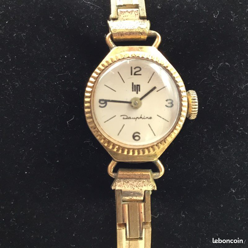 Montre Mécanique Femme LIP Dauphine Vintage - Occasion - Montre Bracelet Rétro